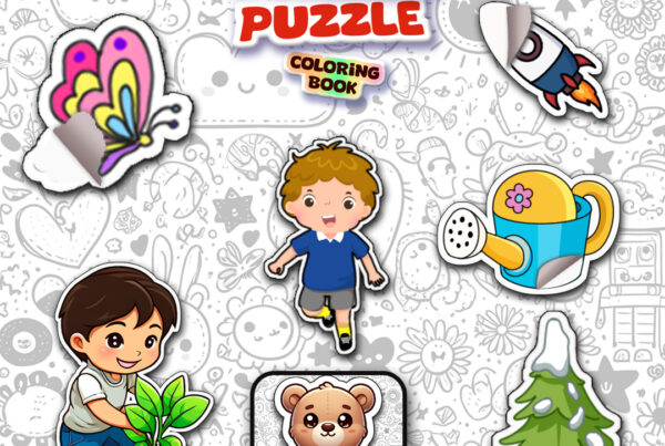 Sticker Puzzle coloring book